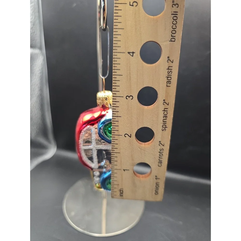 Vintage Old Gangster Car Auto Christmas Tree Ornament Hand Blown Mercury Glass